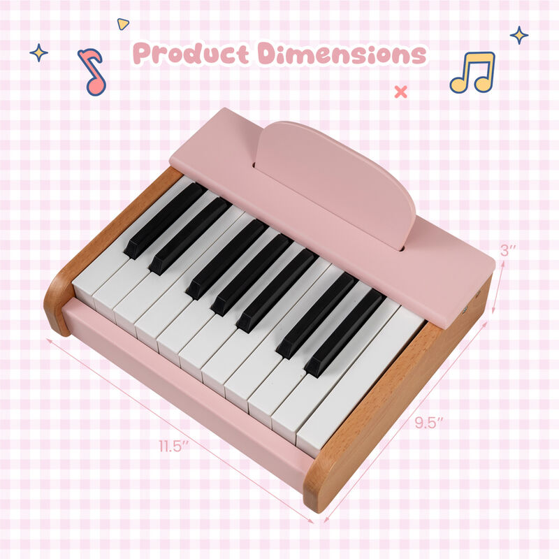 Wooden 18 Keys Piano for Children with Music Stand Removable image number 2