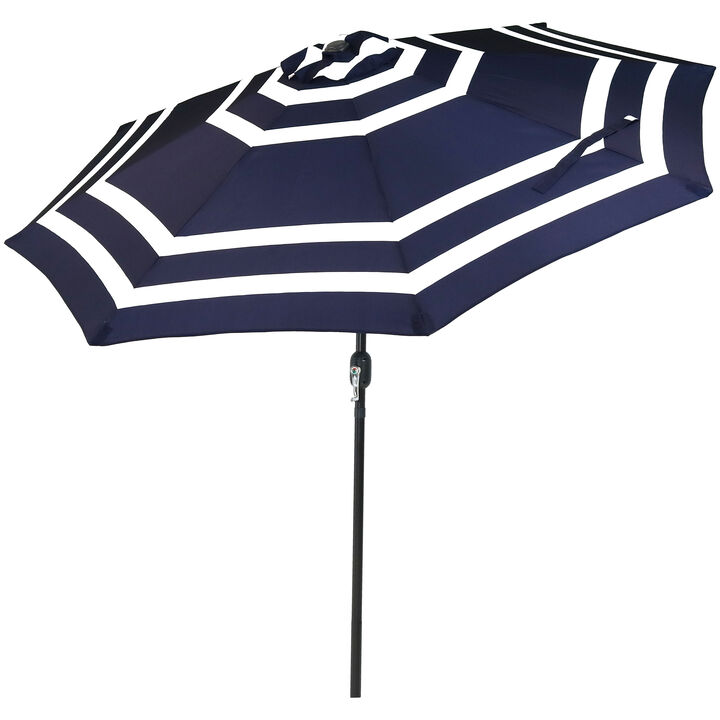 Sunnydaze 9 ft Aluminum Patio Umbrella with Tilt and Crank