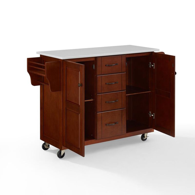 Crosley Furniture Eleanor Stone Top Kitchen Cart