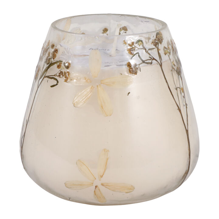 4" 10 Oz Peach Cherry Blossom Wildflower Candle, M