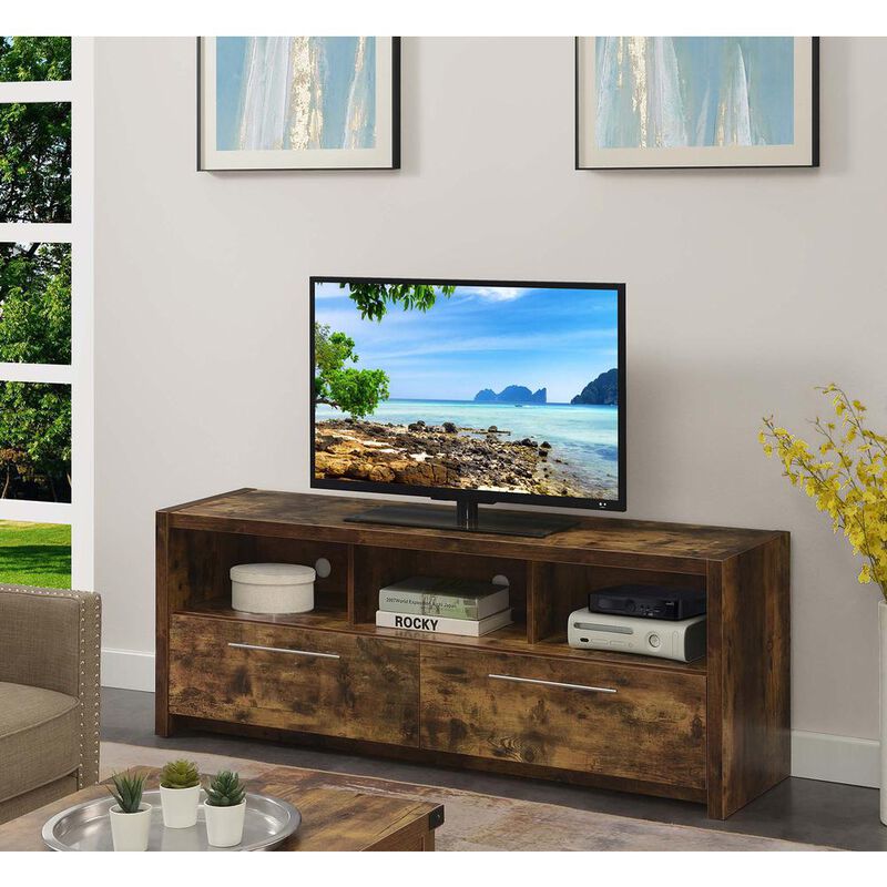 Convenience Concepts Newport Marbella 60 inch TV Stand w/ Cabinets and Shelves