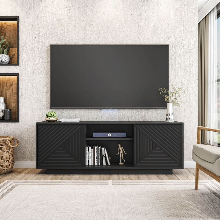 Streamdale Modern TV Stand For TVs Up To 70'', Black
