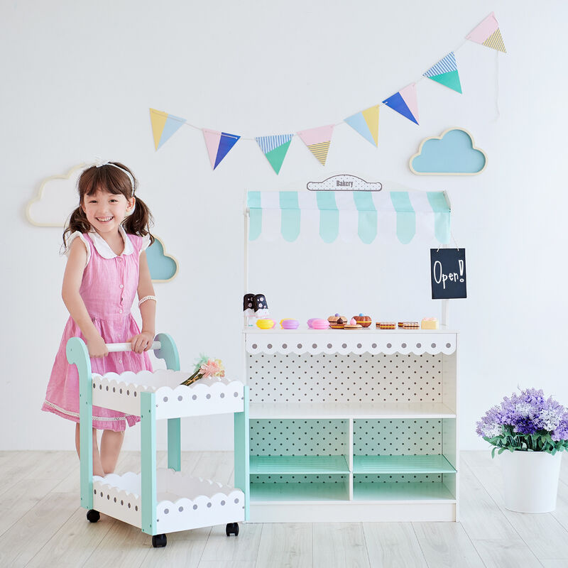 My Dream Bakery Shop, Treat Stand and Dessert Cart, White/Blue image number 7