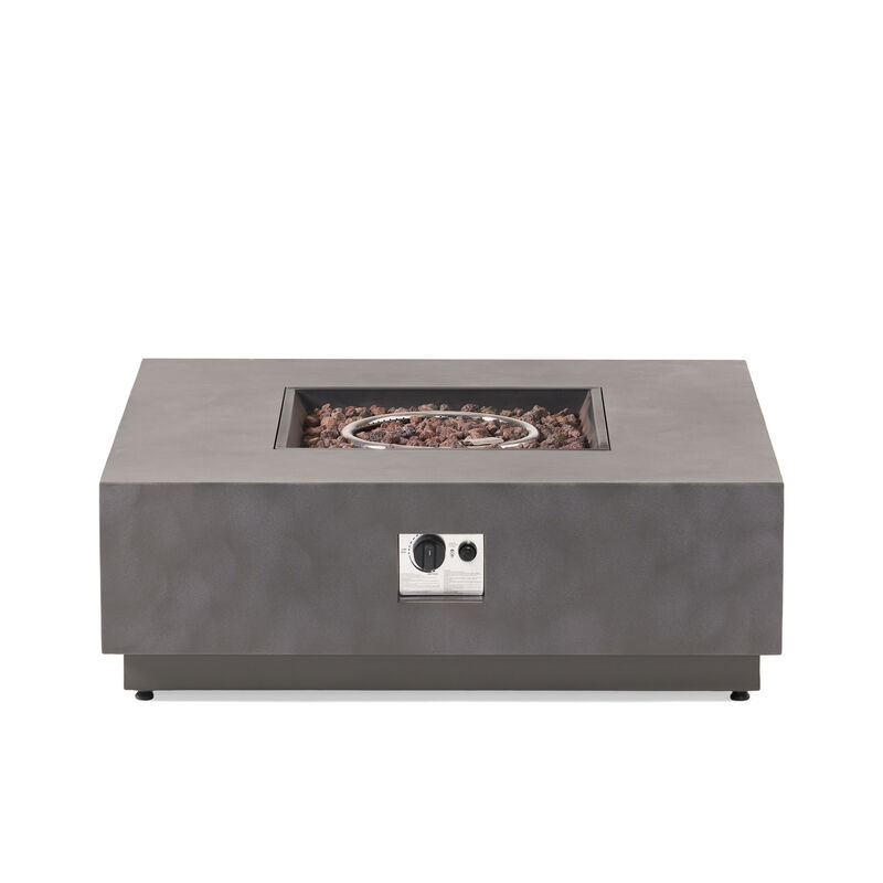 Christopher Knight Home Wellington Outdoor 50,000 BTU Square Iron Fire Pit Table image number 4