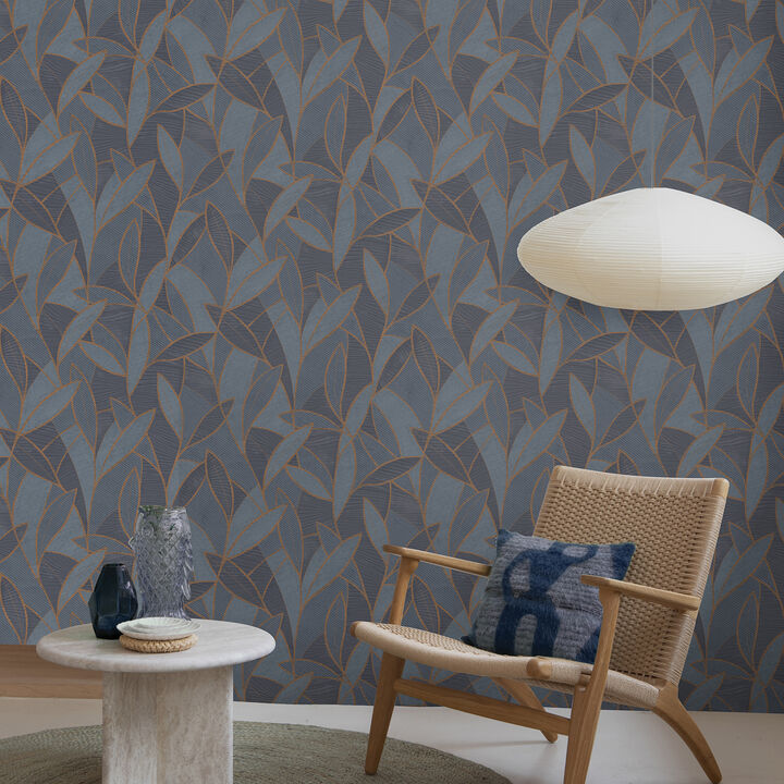 Carved Leaf Wallpaper