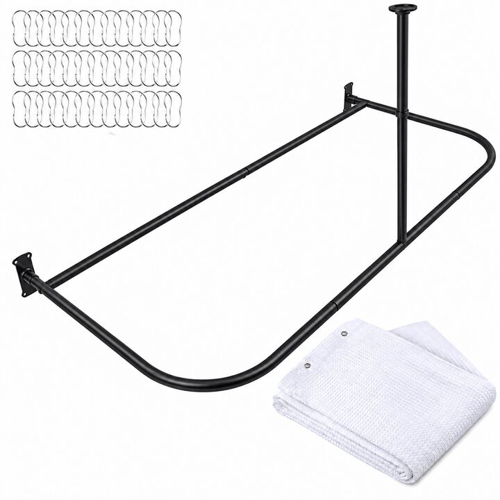 Shower Suites By D-Shaped Shower Curtain Rod