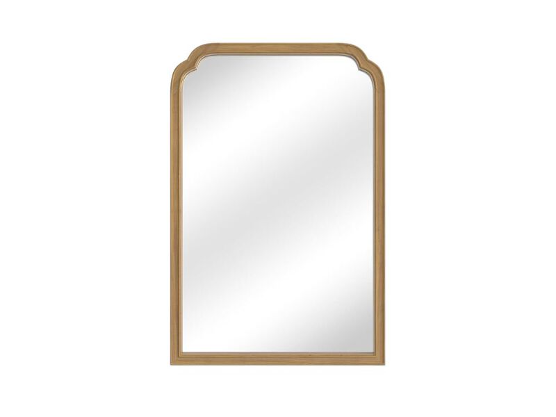 36x24 Inch Natural Wood Framed Wall Mirror for Living Room Bathroom image number 0