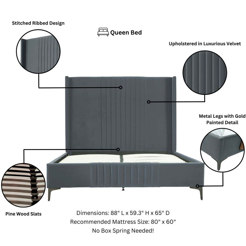 Promenade Gray Queen Bed