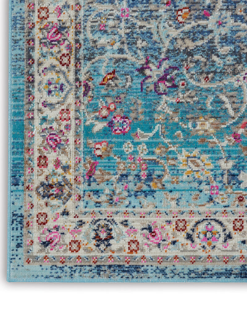 Vintage Kashan VKA01 Blue 2'4" x 8' Rug