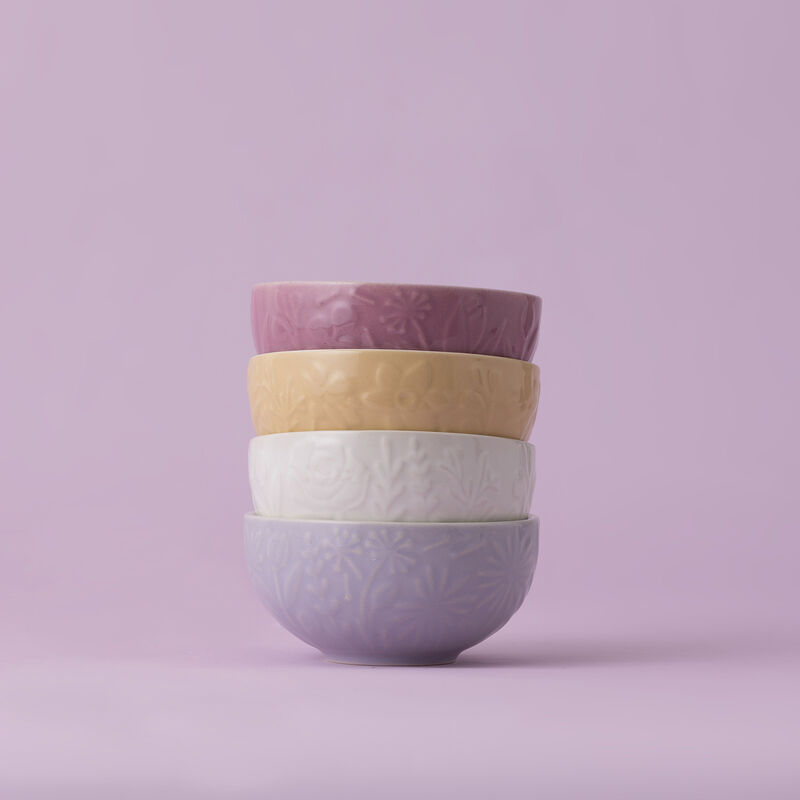 Mason Cash In the Meadow Mini Prep Bowls, Set of 4 Floral Stoneware Bowls image number 3