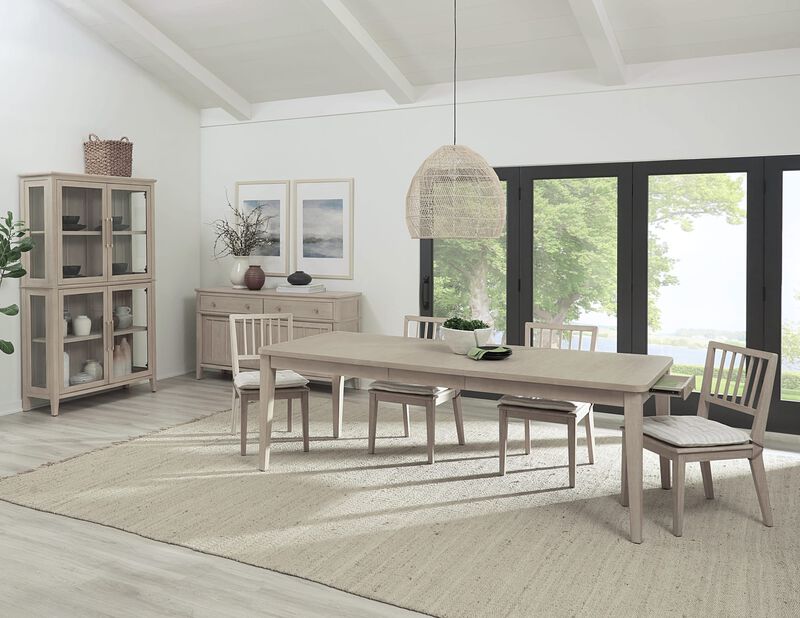 Camden Two Drawer Extendable Dining Table in Chai