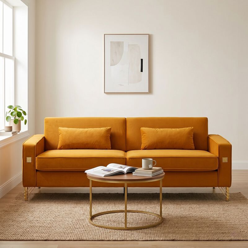 Stapak Velvet Sofa image number 1