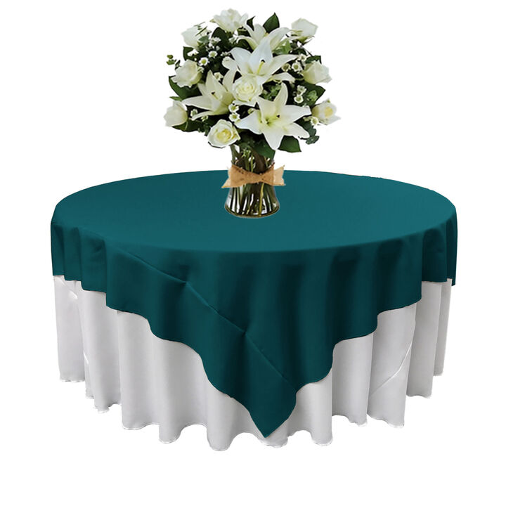 90-Inch Round Table Cover in Polyester Poplin for Home or Event Use