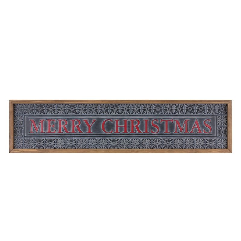 Ornate Metal Merry Christmas Sign For Holiday D&eacute;cor