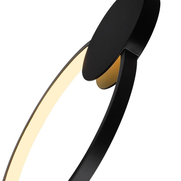 Pulley 12 in LED Black Mini Pendant