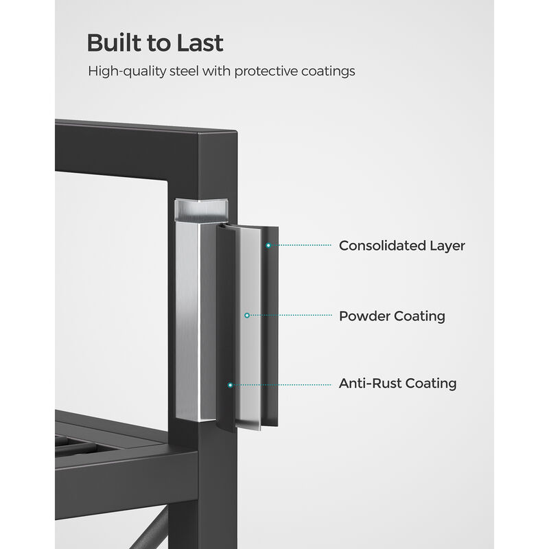 Storage Shelf with X-Side Frames for Stylish and Sturdy Organization