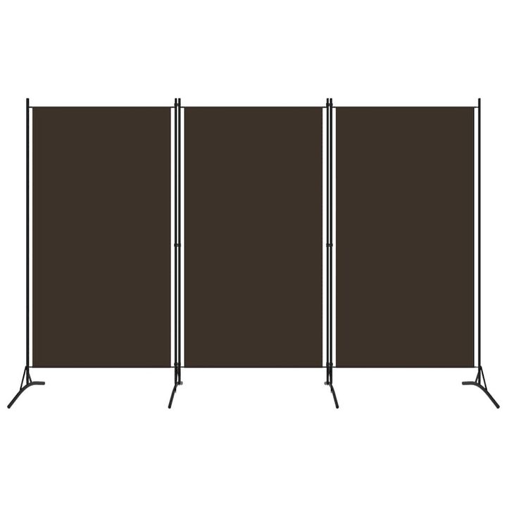 3-Panel Room Divider Brown 102.4"x70.9" Fabric