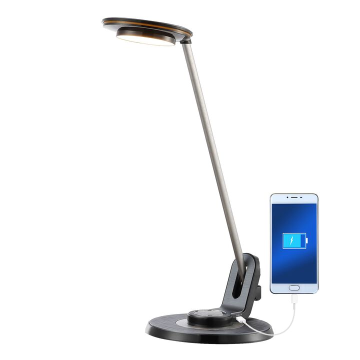 Dixon Aluminum Contemporary Minimalist Adjustable Dimmable USB Charging LED Task Lamp