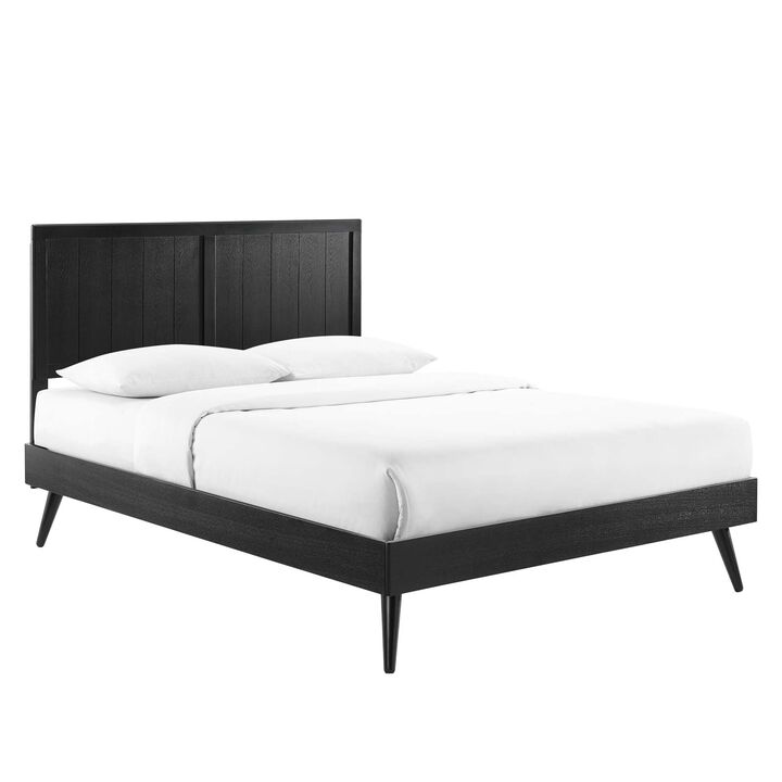 Modway - Alana King Wood Platform Bed with Splayed Legs