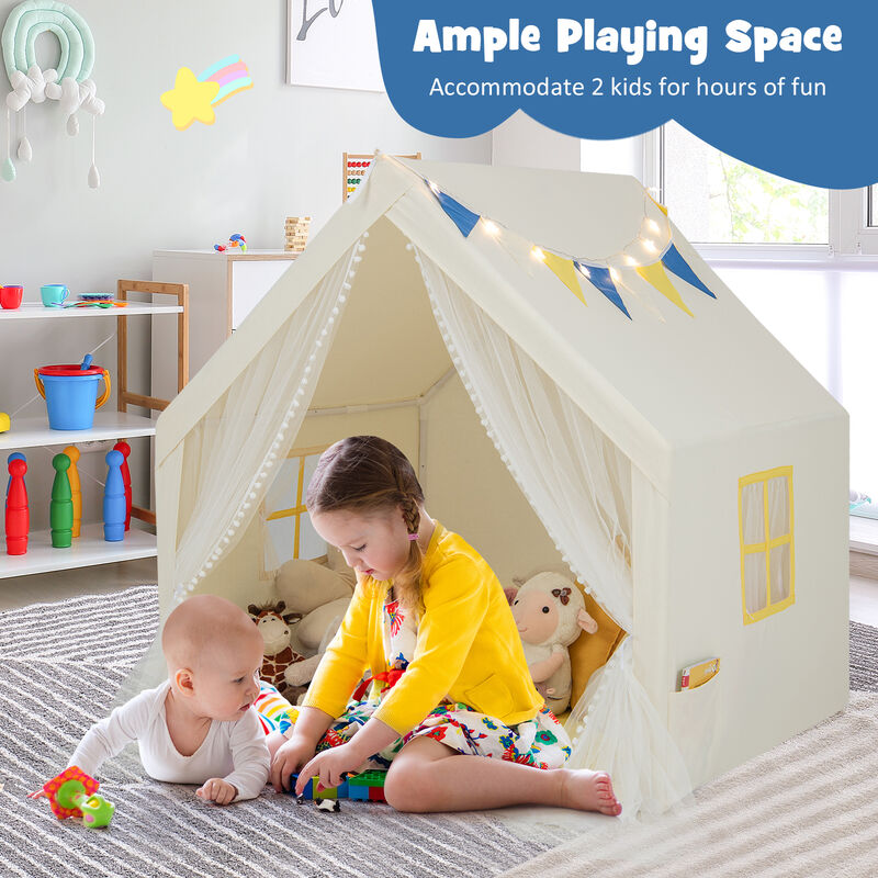 Play Tent with Washable Cotton Mat &ndash; Perfect Kids&rsquo; Holiday or Birthday Gift