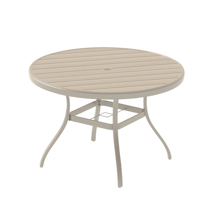 Slexse Outdoor Round Patio Dining Table