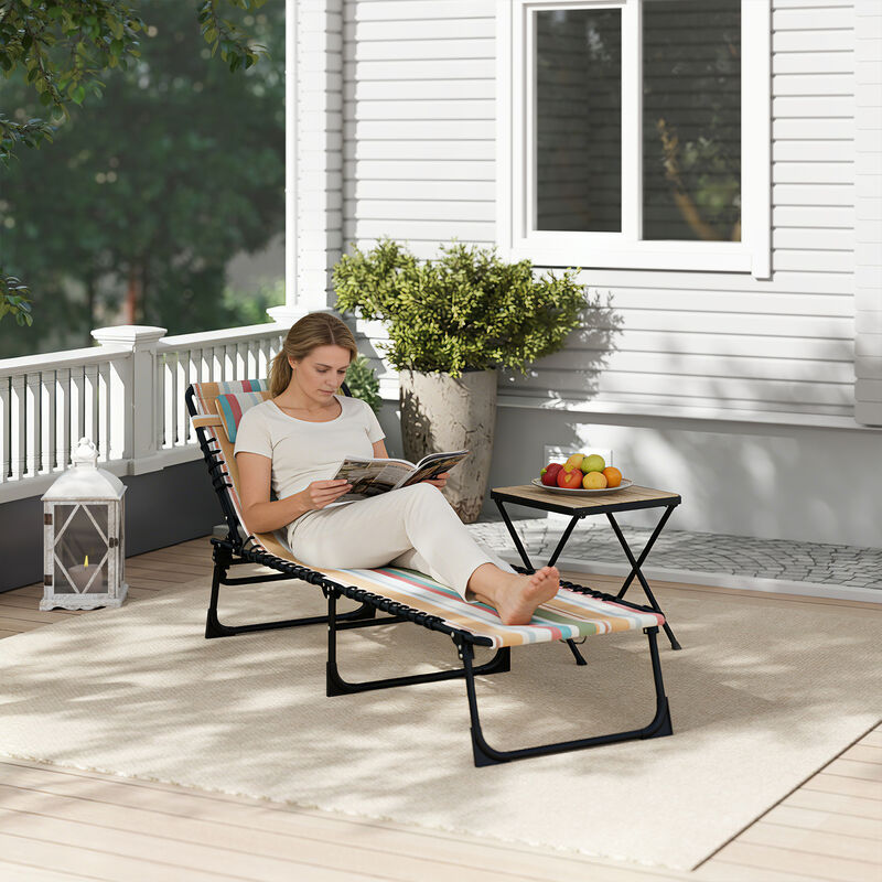 Hivvago Foldable 4-Position Chaise Lounge image number 7