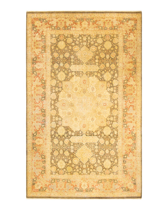 Mogul, One-of-a-Kind Hand-Knotted Area Rug  - Green,  8' 4" x 13' 6"