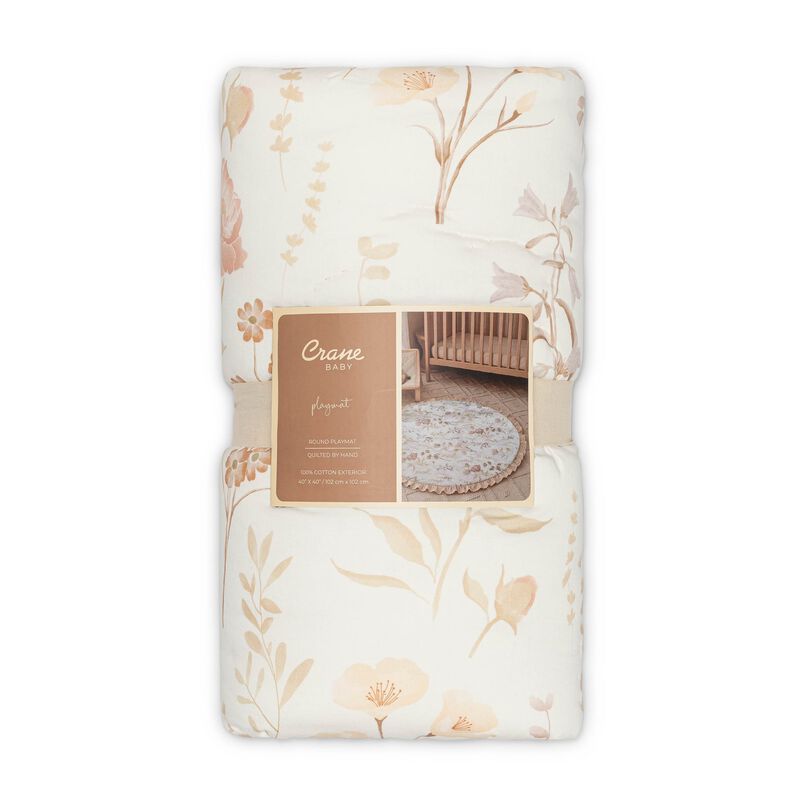 Violet Floral Ruffle Quilted Baby Play Mat image number 5