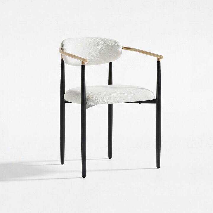 COLAMY MATRIX 19.5'' Upholstered Dining Chairs with Arms