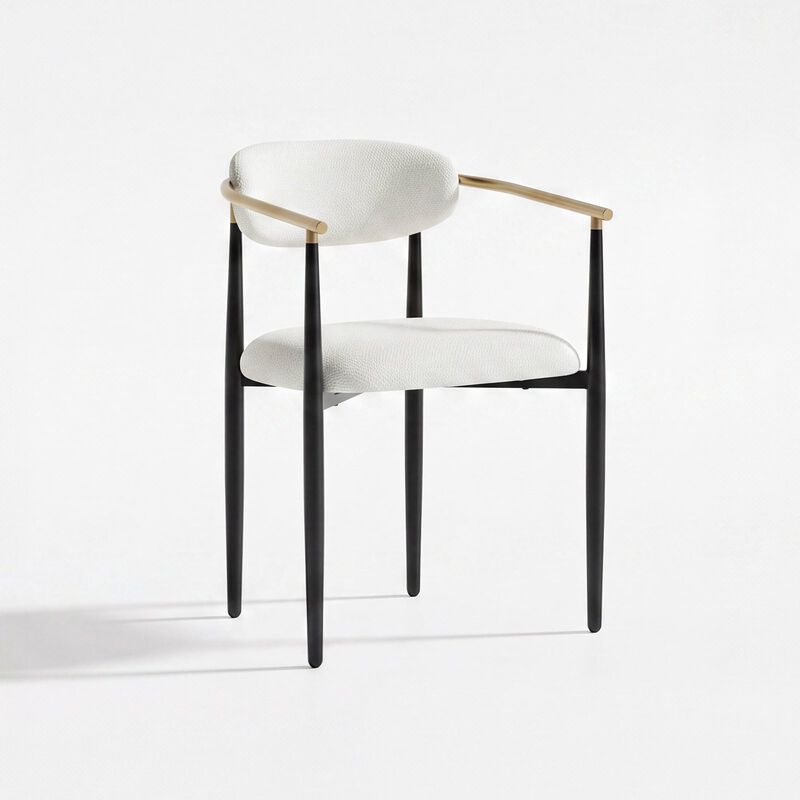 COLAMY MATRIX 19.5'' Upholstered Dining Chairs with Arms image number 1