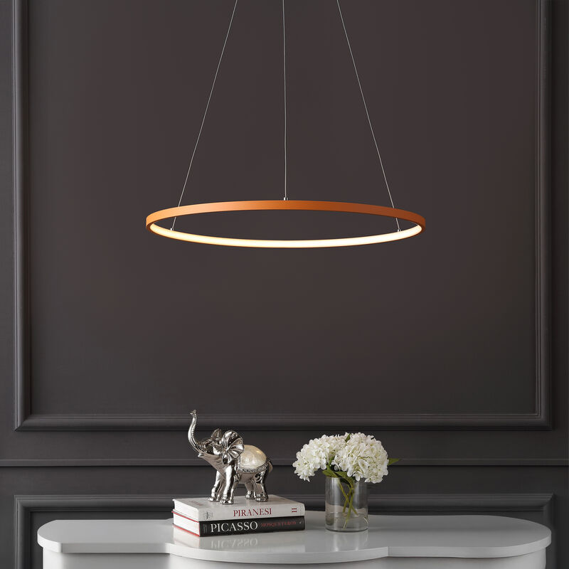 Brice Modern Contemporary Metal Round Dimmable Integrated LED Pendant