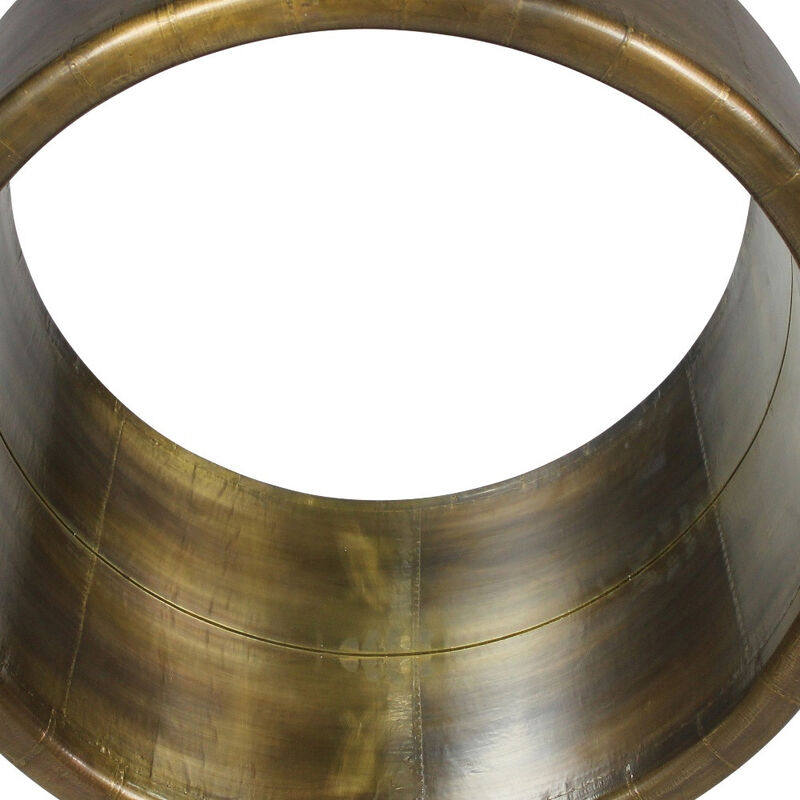 HomeRoots 21" Brass Round Metal Framed Accent Mirror image number 4