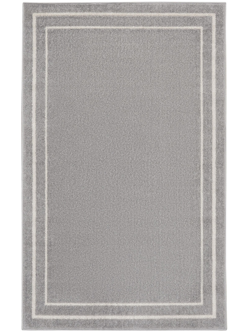 Nourison Essentials NRE02 Gray/Ivory 2'2" x 7'6" Rug