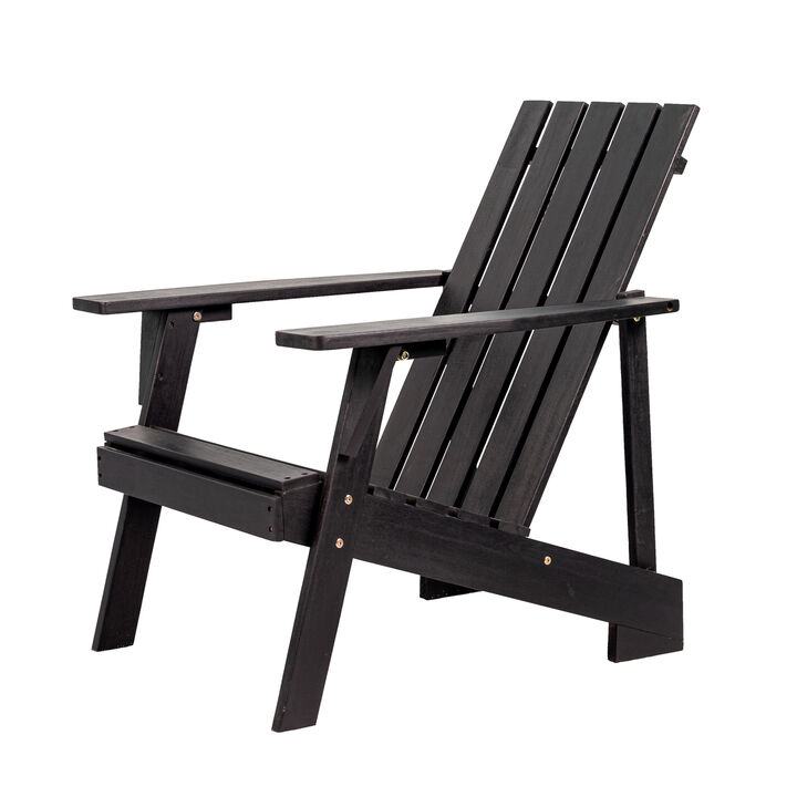 Irving Outdoor Patio Modern Acacia Wood Adirondack Chair