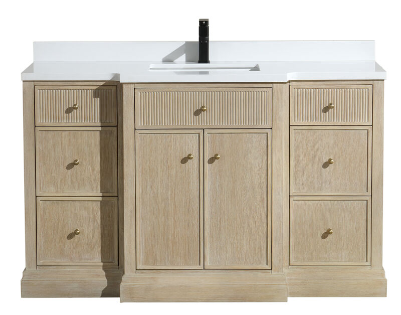 Redondo 55" Bathroom Vanity Ash Oak image number 0