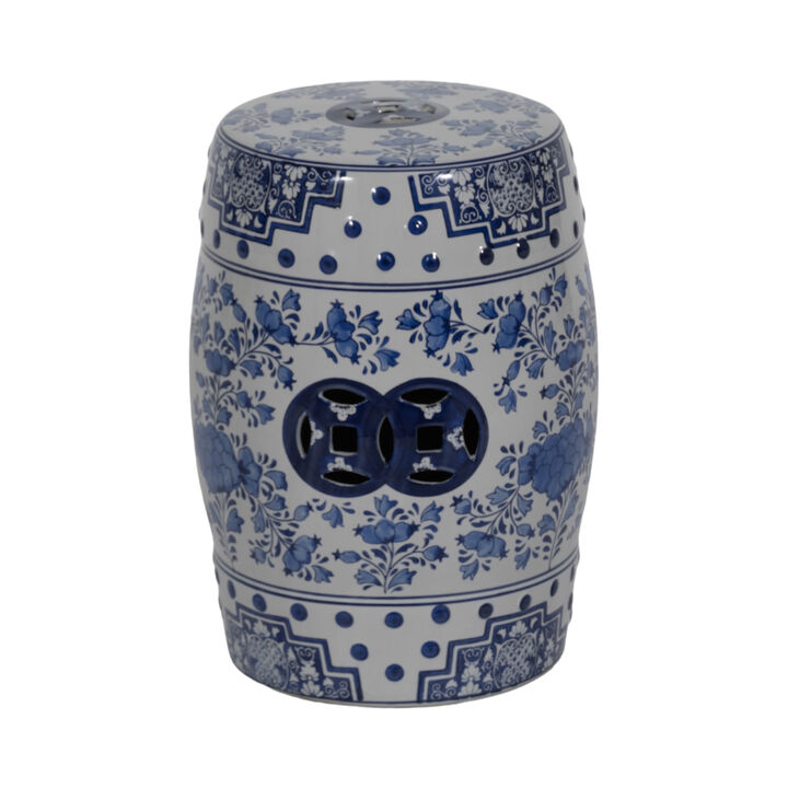 Flintham Blue Garden Stool