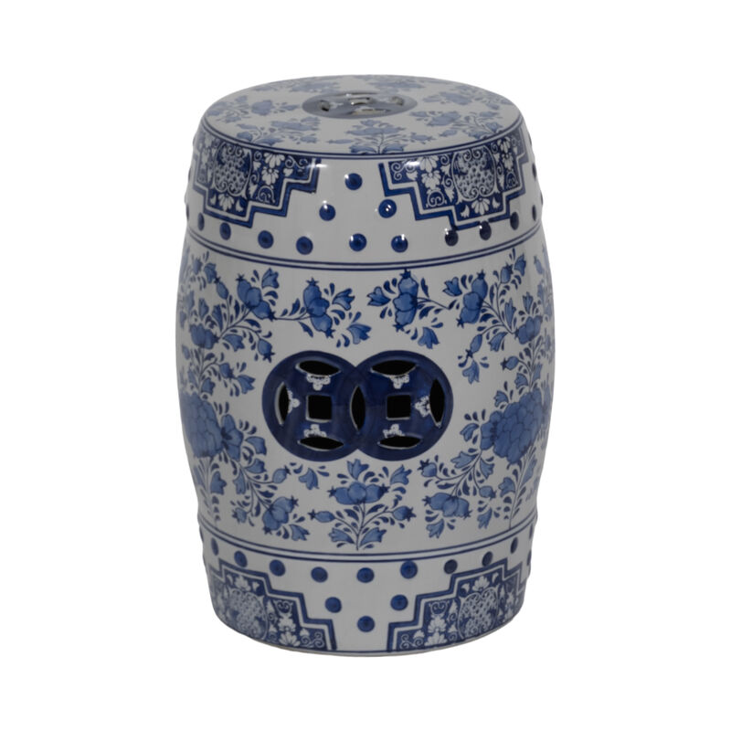 Flintham Blue Garden Stool image number 0