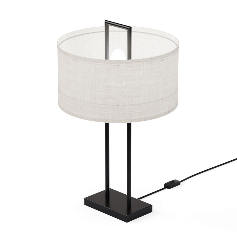Modern Structure Table Lamp with Textured Shade - 25 in. - E26 Bulb Compatible - Chic Design