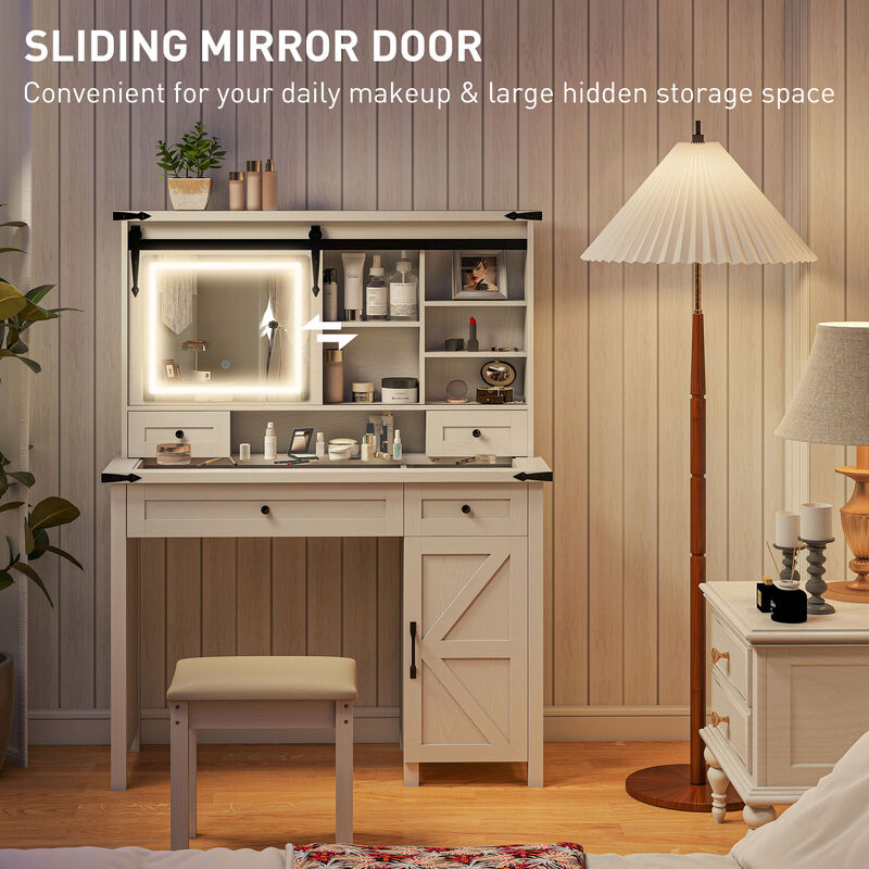 Elegant Dressing Table / Makeup Table with Storage for Bedroom or Vanity