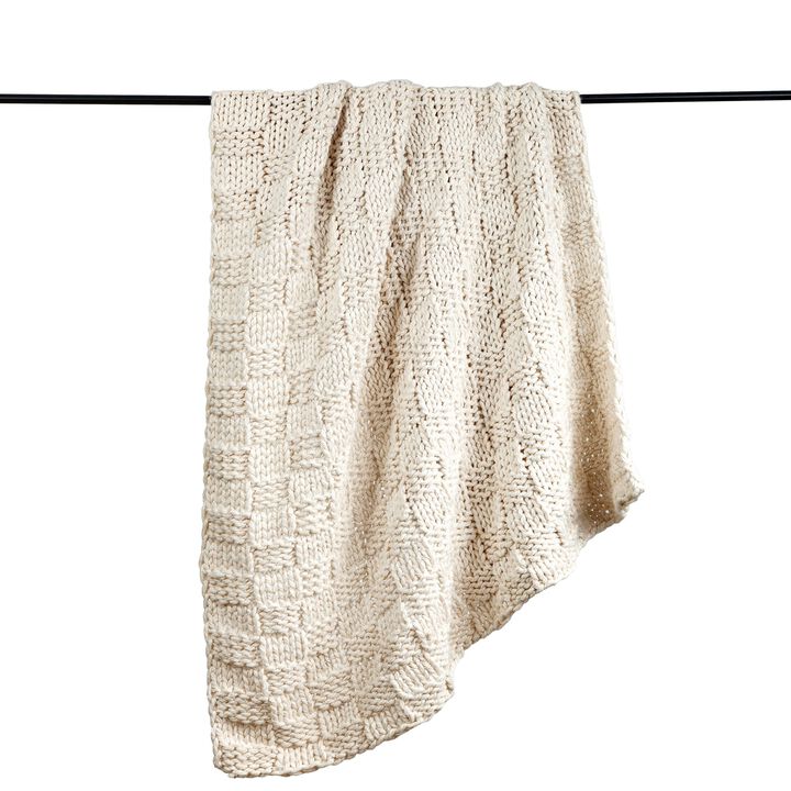 Chess Knit Large Throw