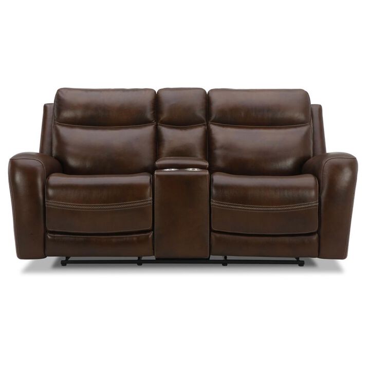 Liberty Furniture Power Dual Reclining Loveseat w/ Console, Power Headrest and Zero Gravity