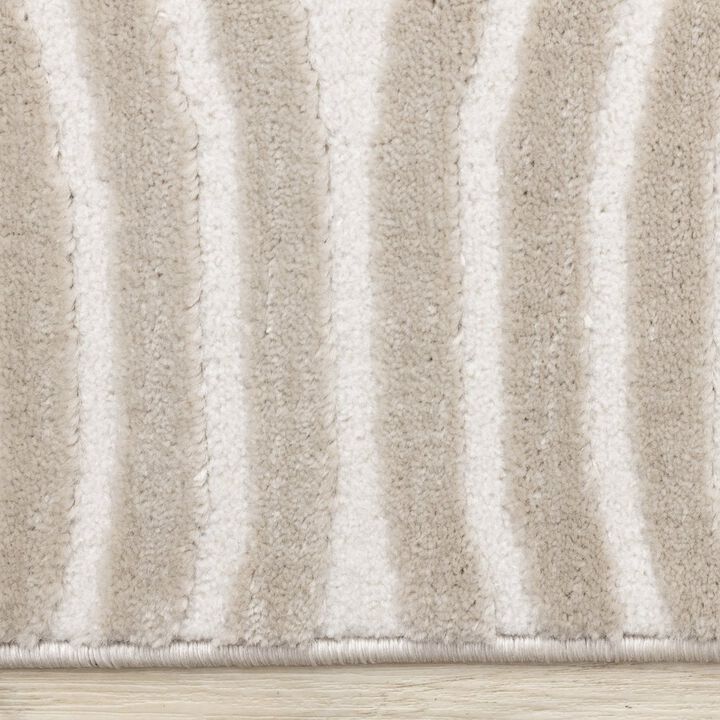 Novelle Home Logan Modern Geometric Cream Beige Area Rug, 7'10 x 10'6