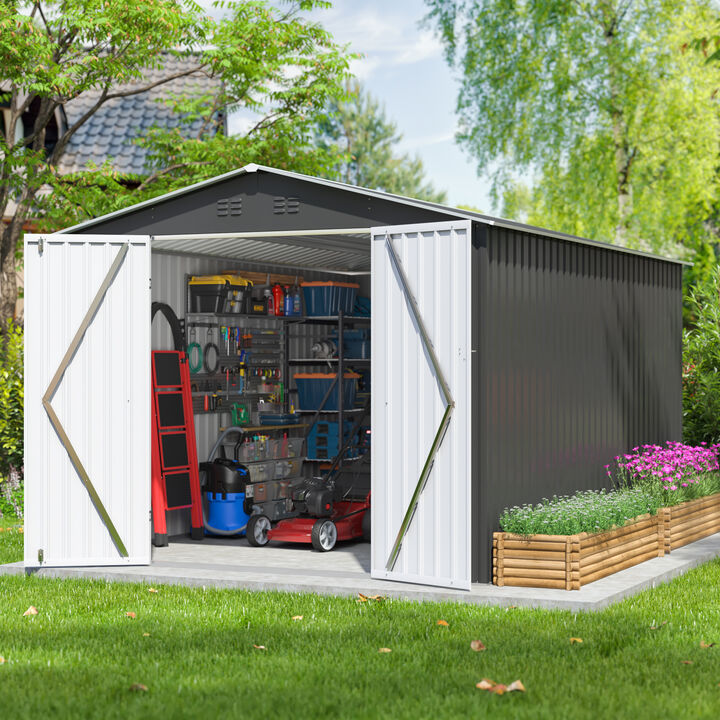 8' x 12' Metal Storage Shed for Outdoor