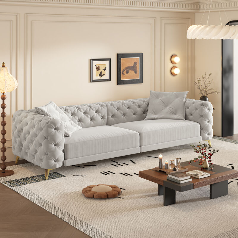 Merax Convertible Sleeper Sofa Bed with Ottoman image number 1