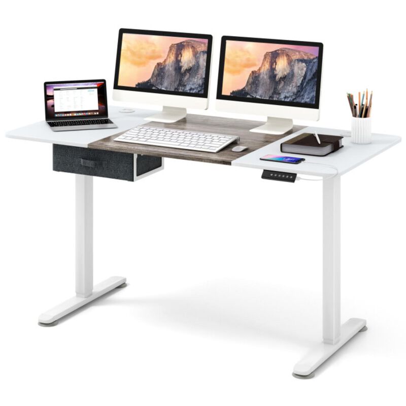 Hivvago Height Adjustable Electric Standing Desk with USB Charging Port
