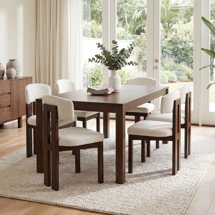 COLAMY HALO Modern Upholstered Wood Dining Chair
