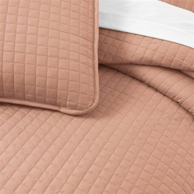 Cozy Blush Lightweight Microfiber Quilt Set – 2-Piece Bedding