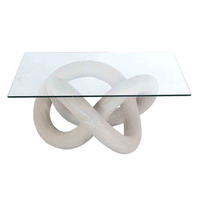 Knotty White Coffee Table