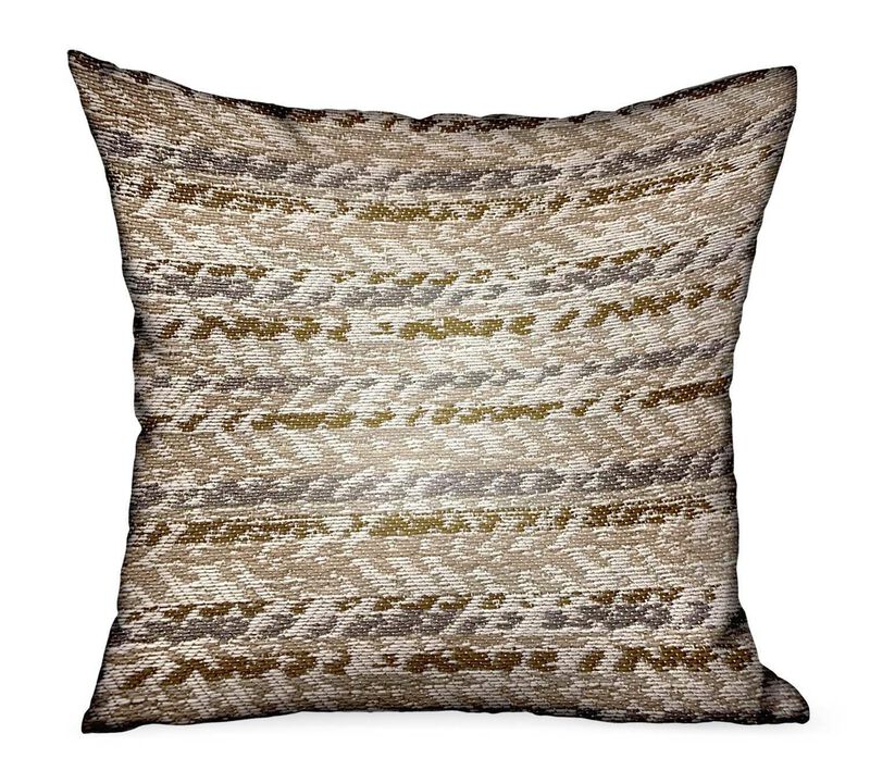 Plutus Brands Antique Zane Brown Dobby Luxury Outdoor/Indoor Throw Pillow image number 0