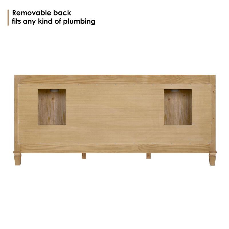 Altair Double Bathroom Cabinet Vanity Base without Top and Sink, no Mirror